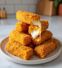 homemade mozzarella sticks crispy and cheesy delight