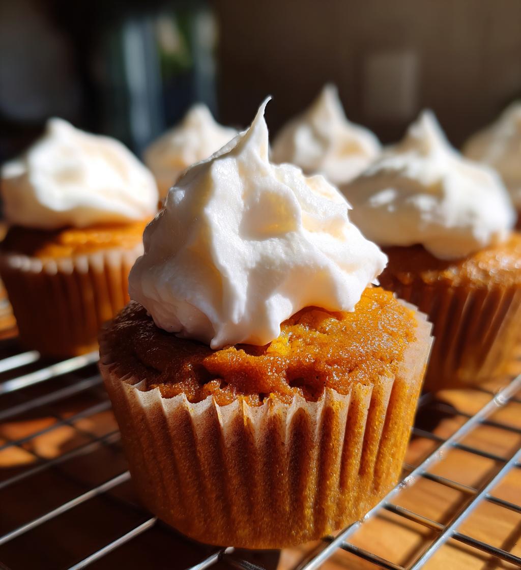 impossible pumpkin pie cupcakes