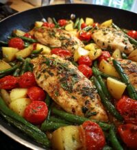 italian chicken potato and green bean bake 2