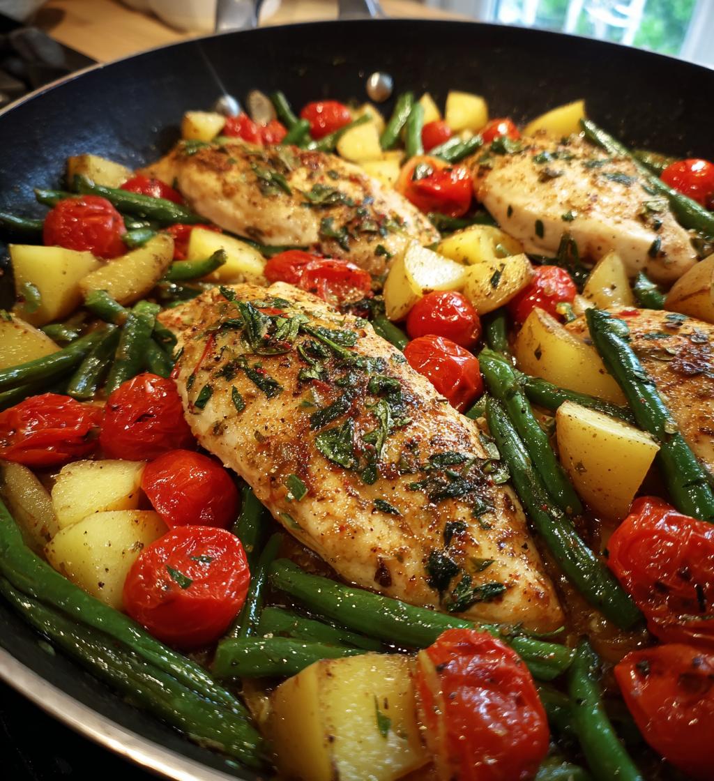 italian chicken potato and green bean bake 2