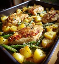italian chicken potato and green bean bake