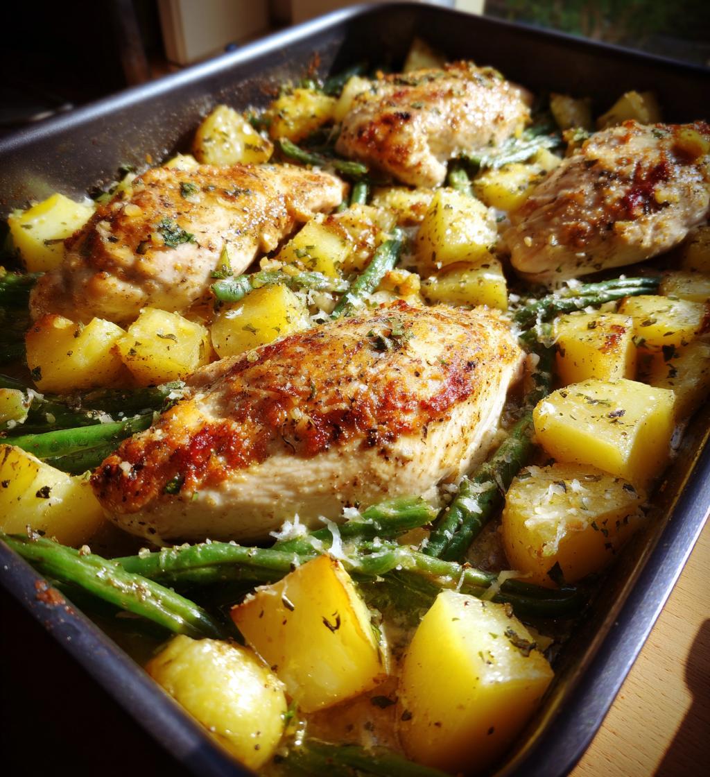 italian chicken potato and green bean bake