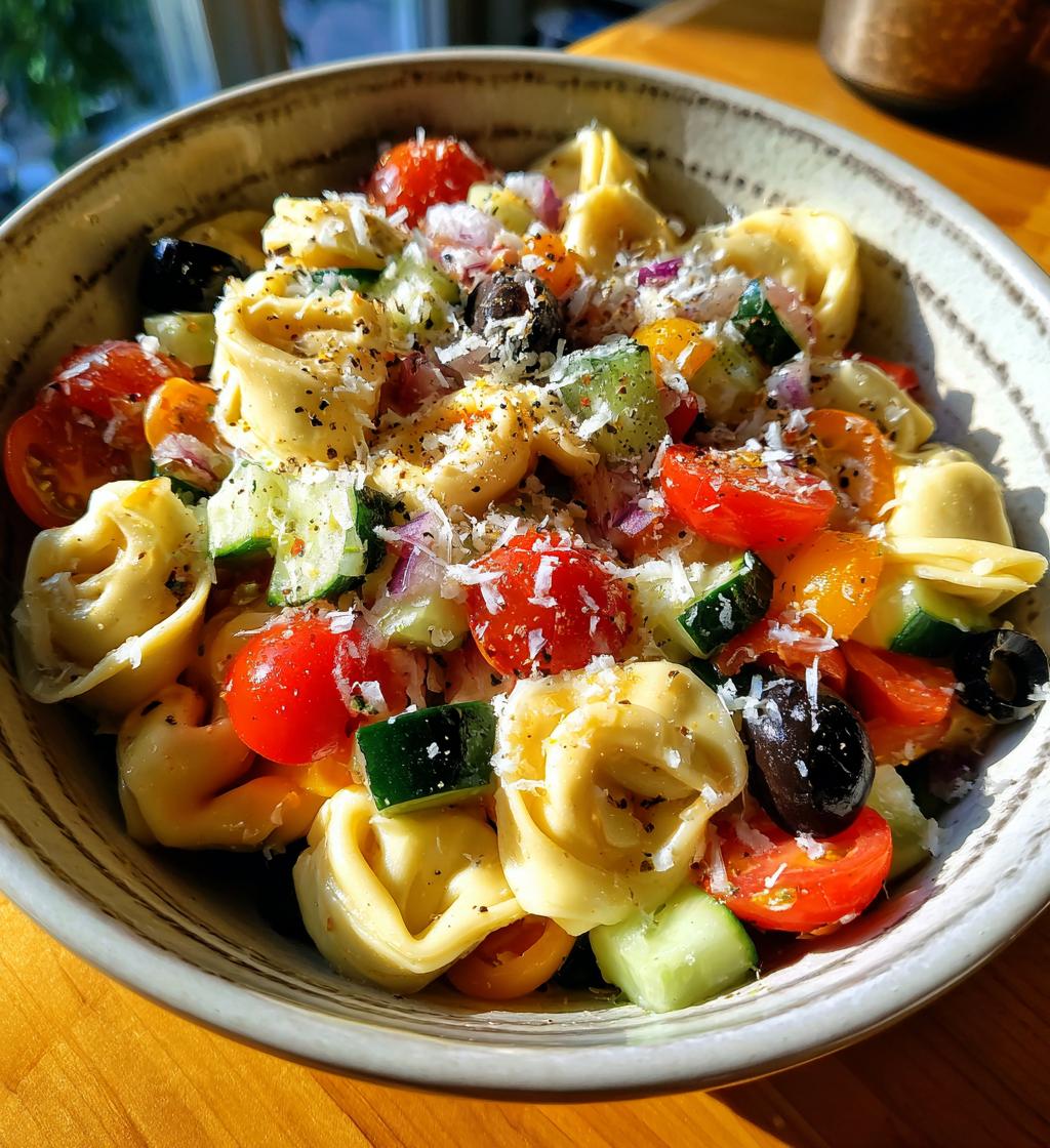italian pasta salad recipe with cheese tortellini