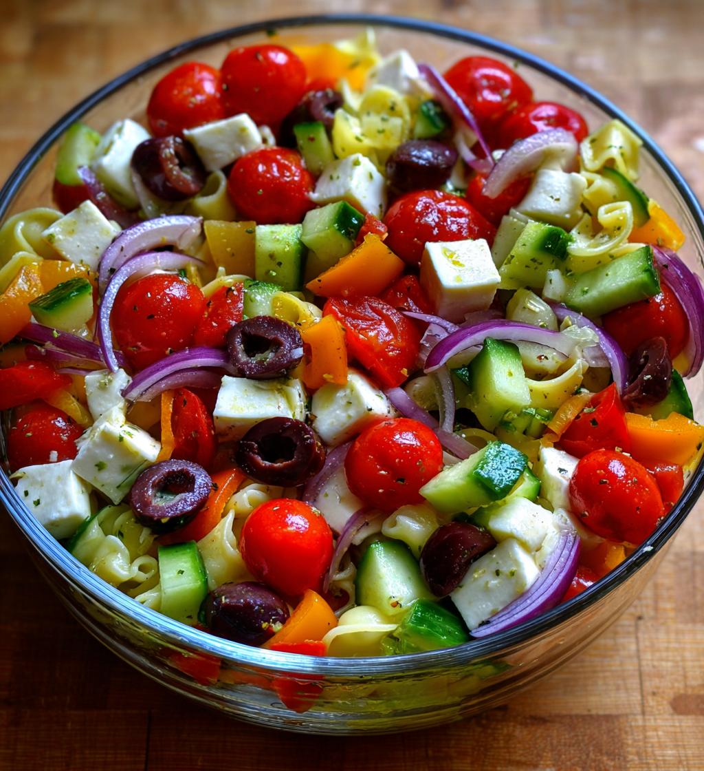 layered pasta salad