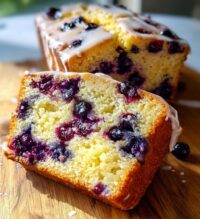 lemon blueberry loaf with lemon glaze