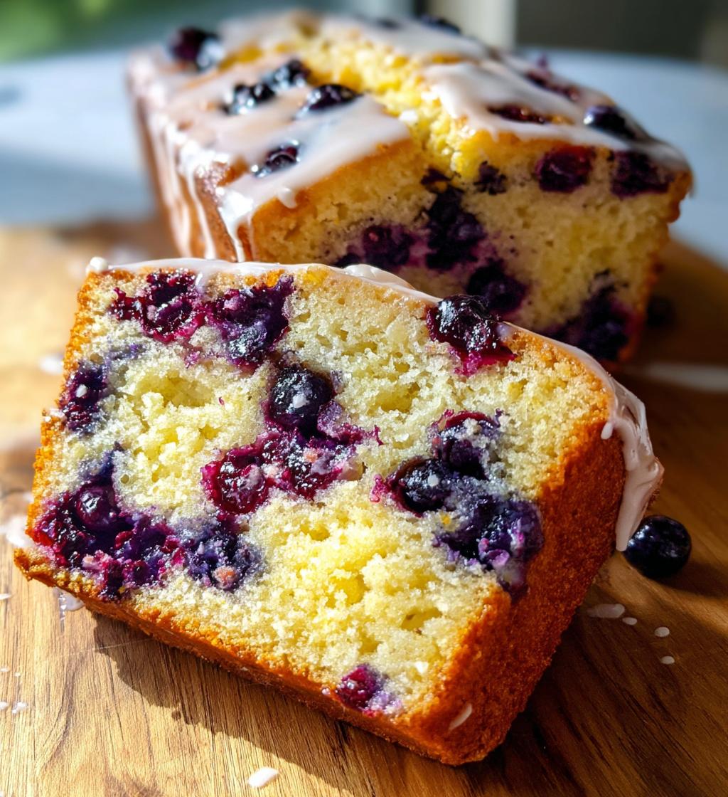 lemon blueberry loaf with lemon glaze