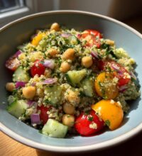 lemon quinoa chickpea salad