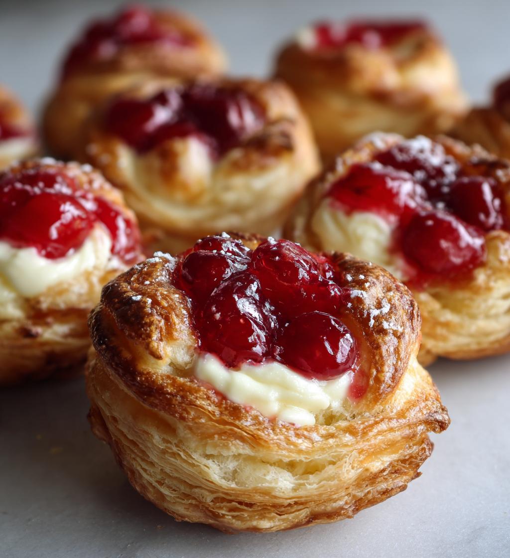mini cherry cheese danishes