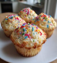 mini funfetti cake muffins