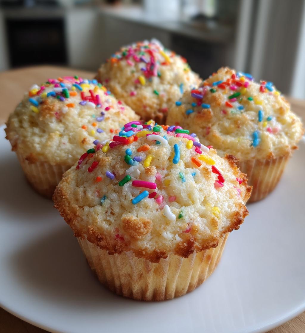mini funfetti cake muffins