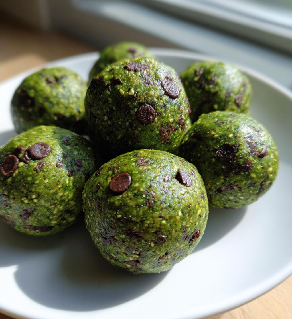 mint chocolate chip protein balls