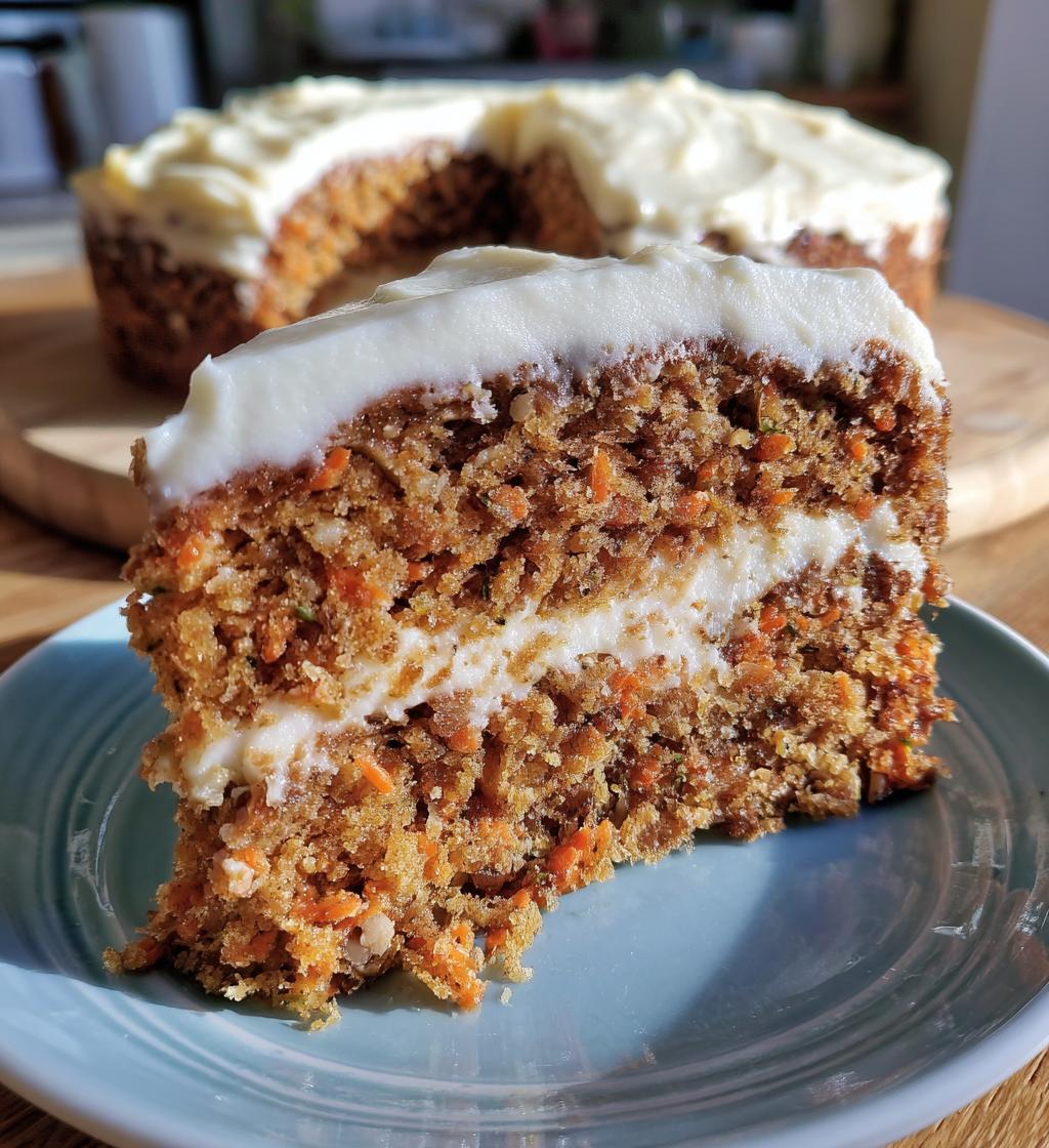 moist carrot zucchini cake with cream cheese frosting