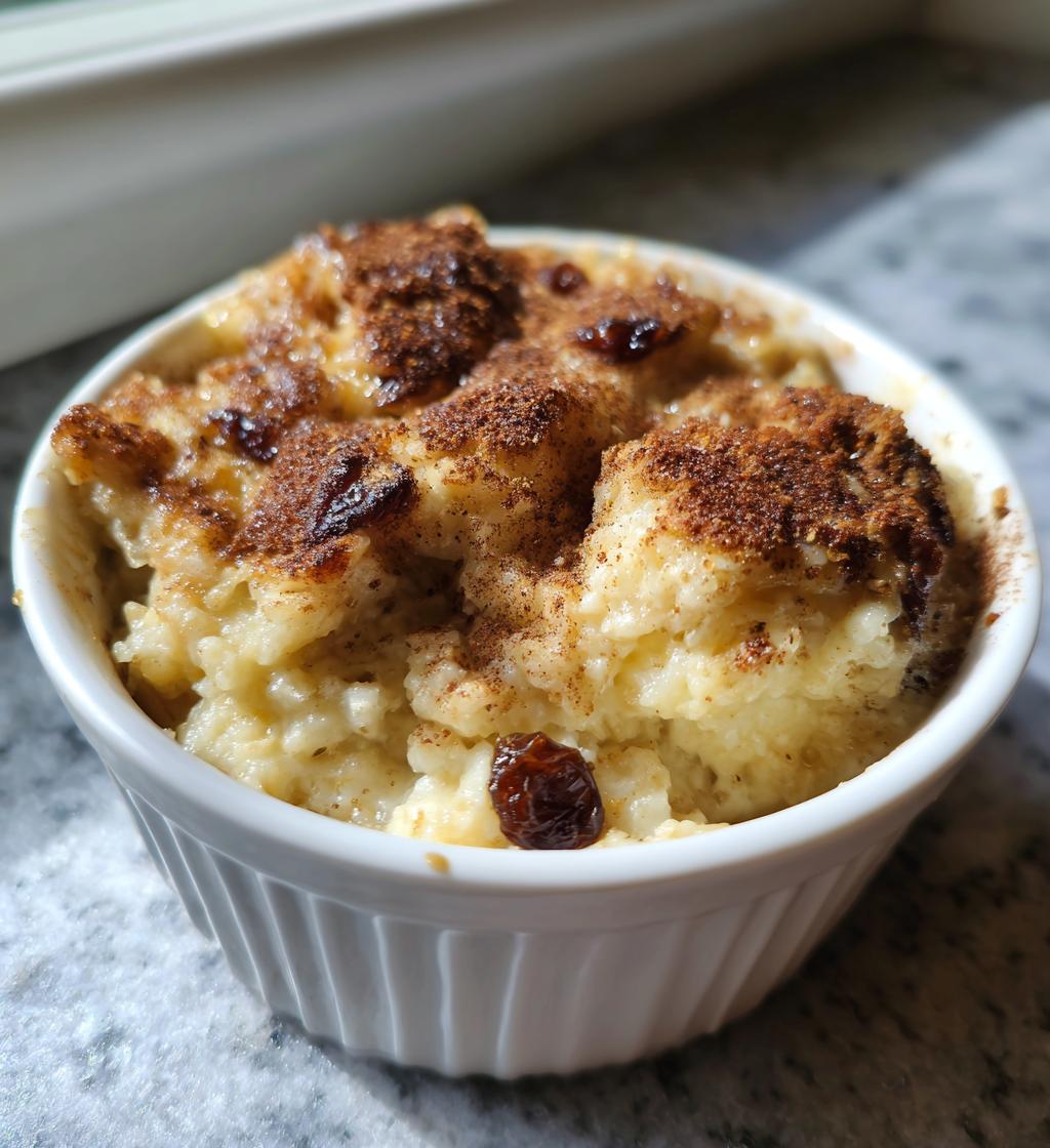 moms old fashioned baked rice pudding