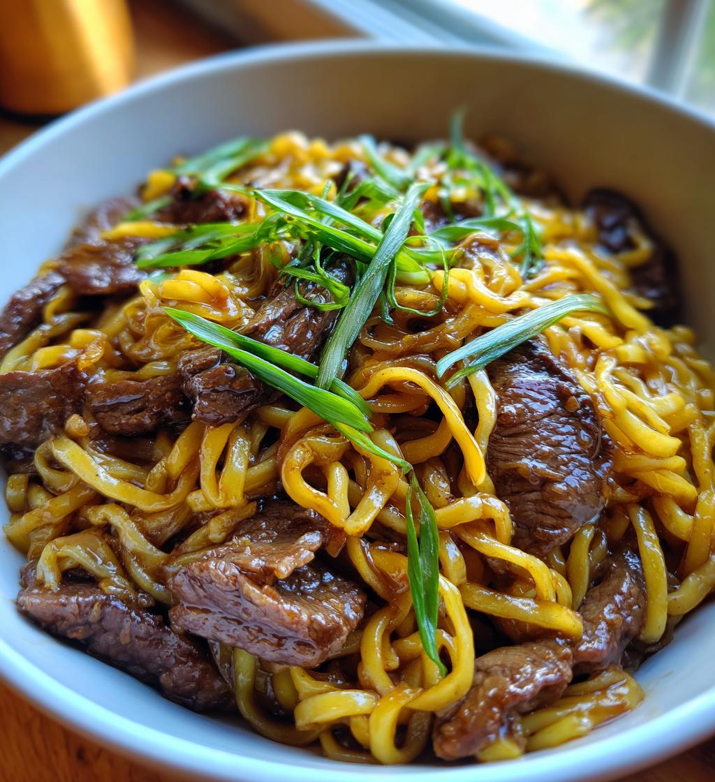 mongolian beef noodles
