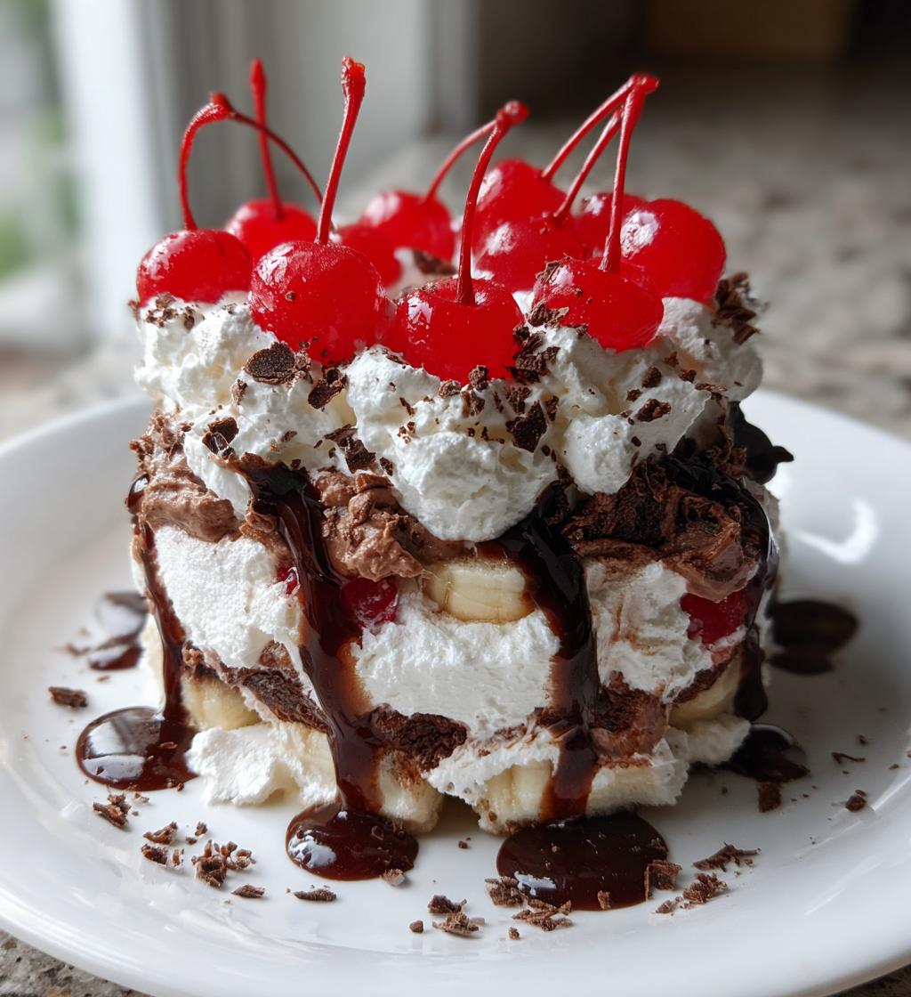 no bake banana split cake quick easy dessert