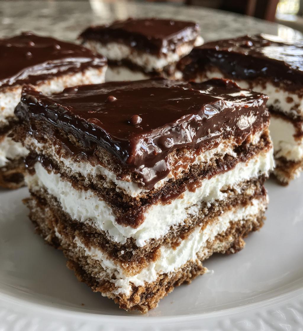 no bake chocolate eclair cake