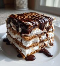 no bake chocolate eclair icebox cake