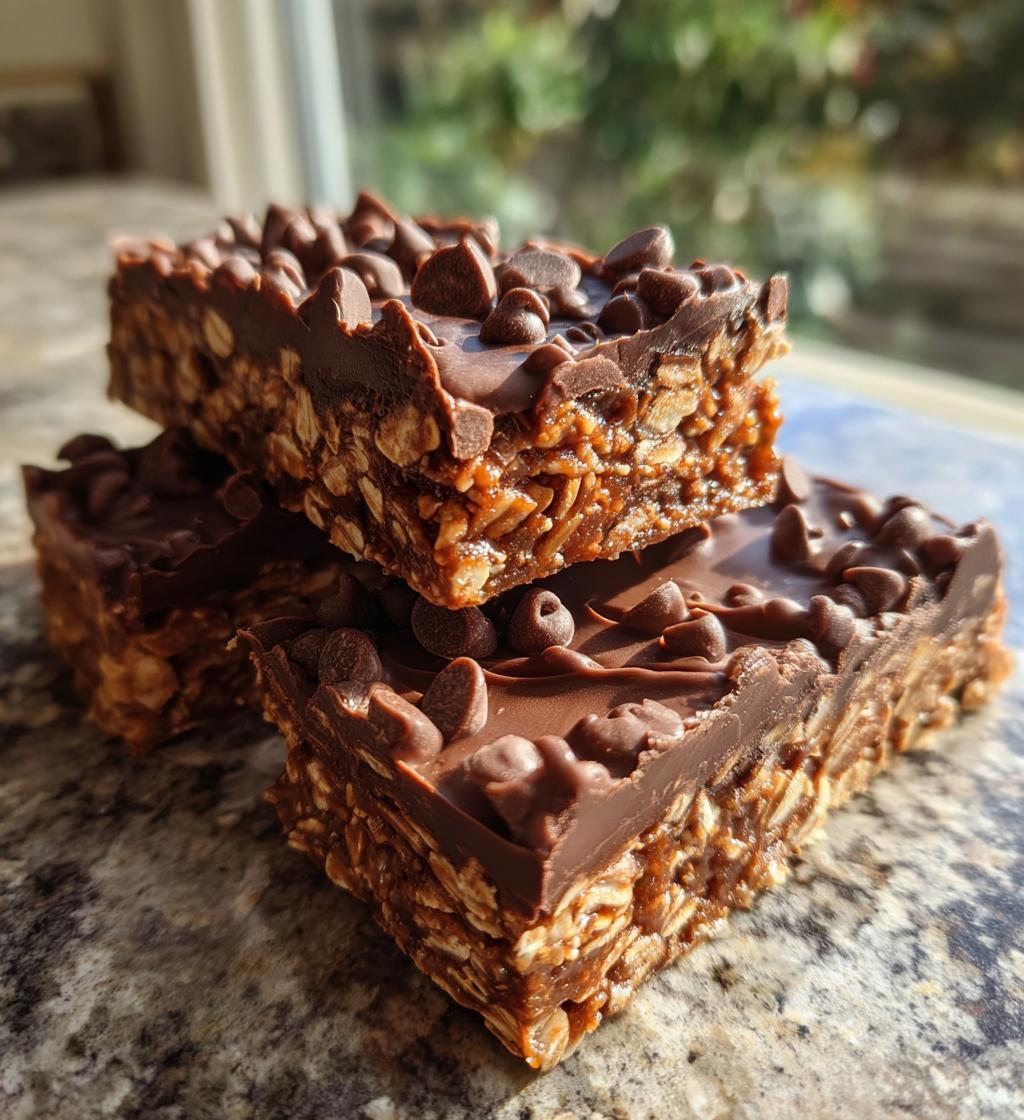 no bake chocolate oat bars
