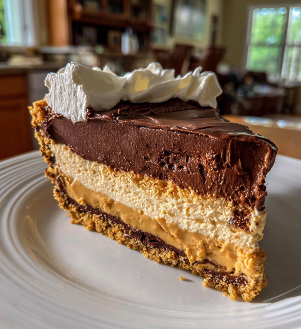 no bake cream cheese peanut butter pie with chocolate whipped cream