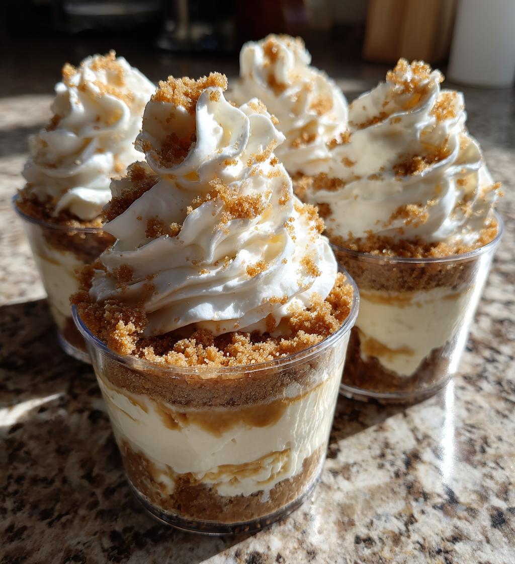 no bake gingerbread cheesecake cups
