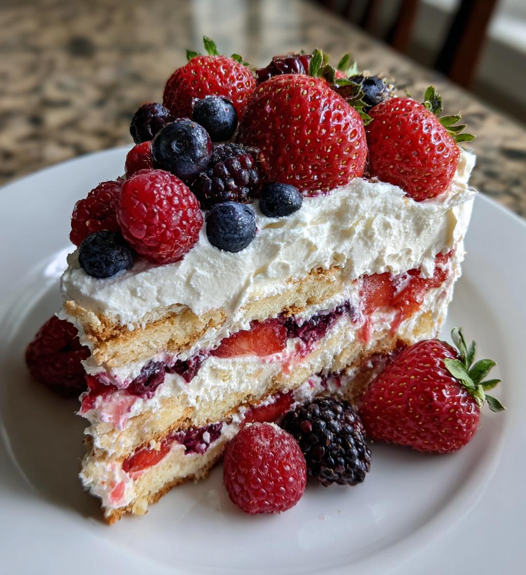 no bake summer berry icebox cake