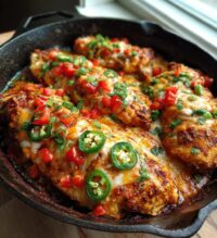 one pan cheesy jalapeno chicken