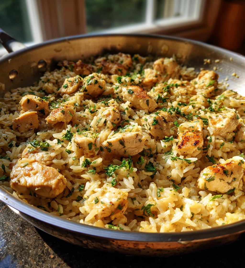 one pan creamy parmesan chicken rice