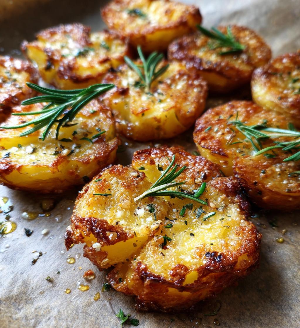 oven baked crispy smashed potatoes