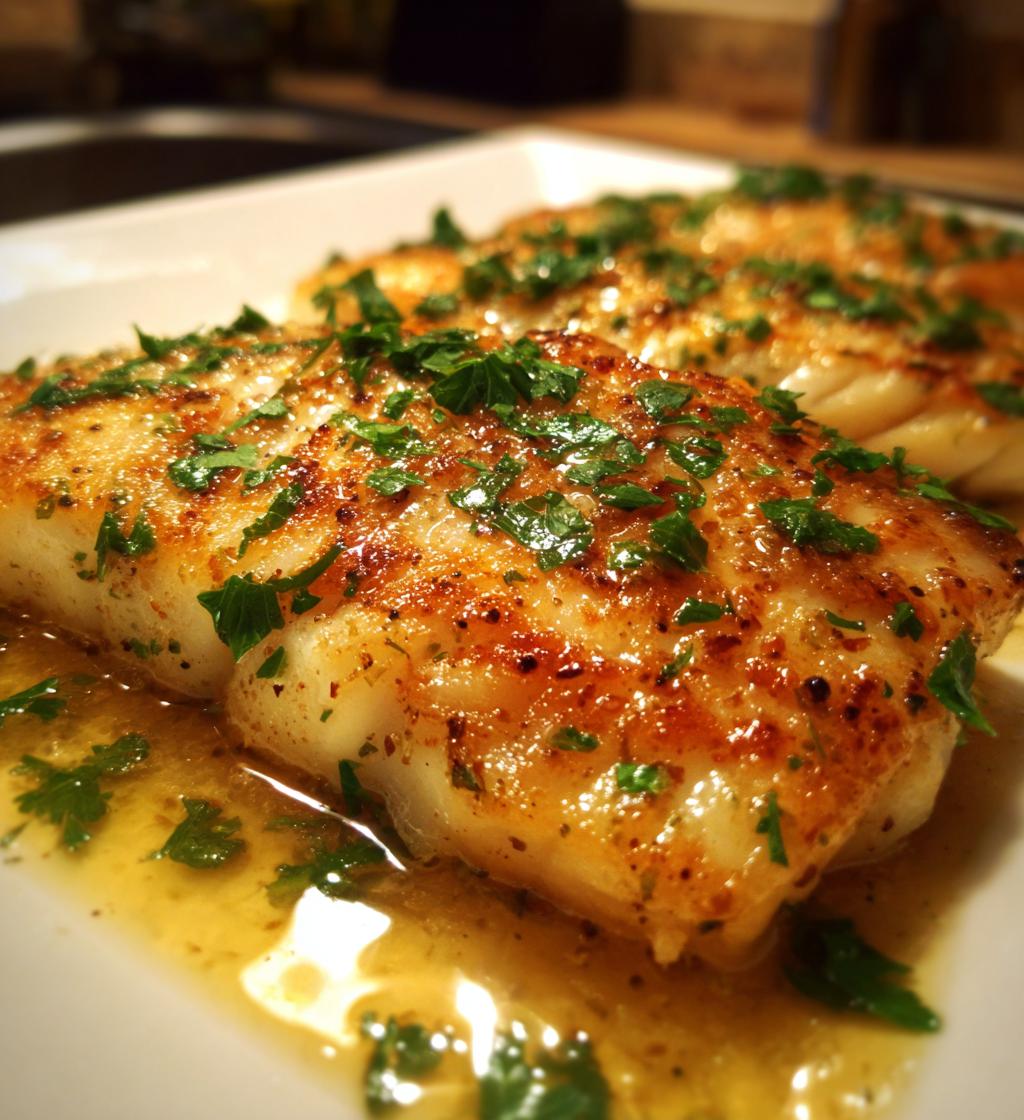 pan fried cod with lemon butter sauce