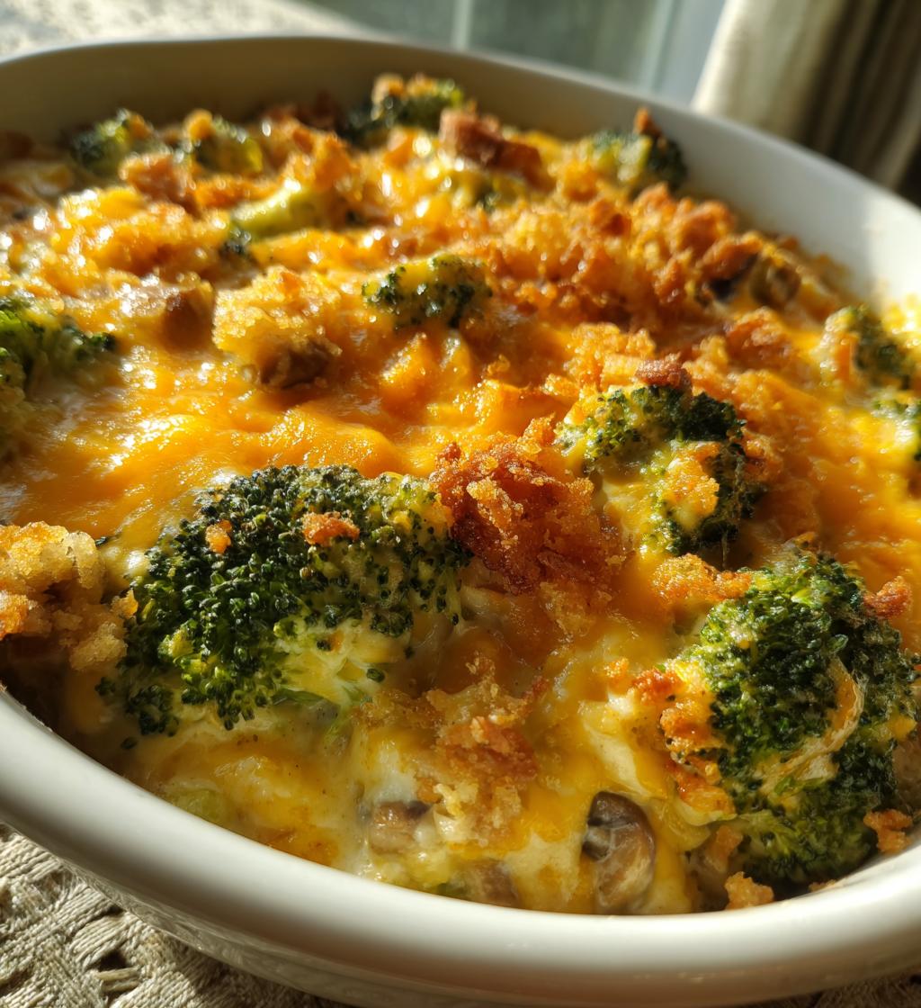 paula deens creamy broccoli mushroom bake