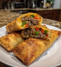 philly cheese steak egg rolls