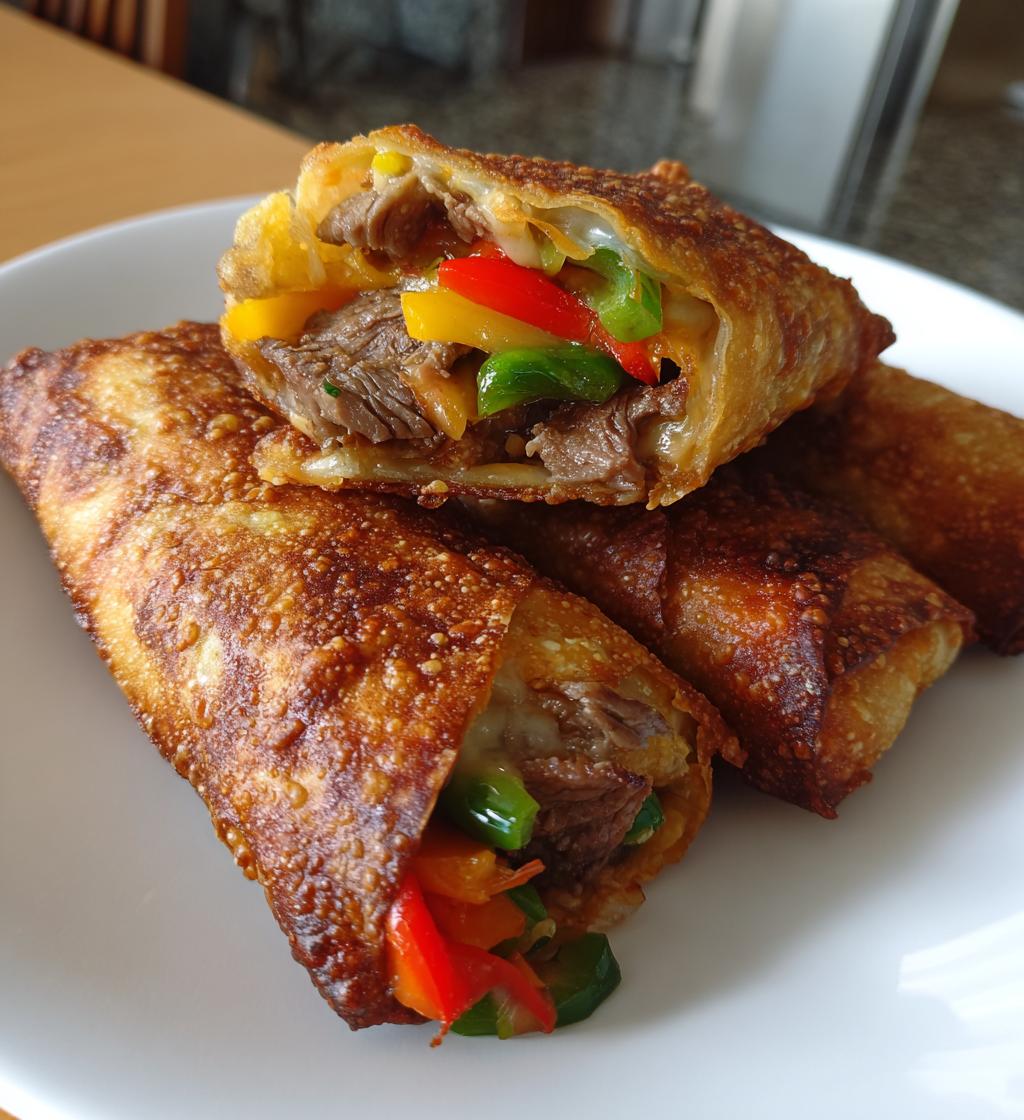 philly cheesesteak egg roll recipe