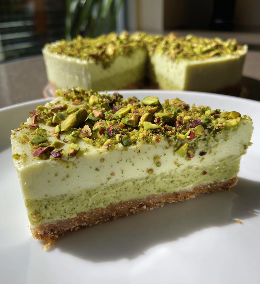 pistachio cheesecake no bake delight