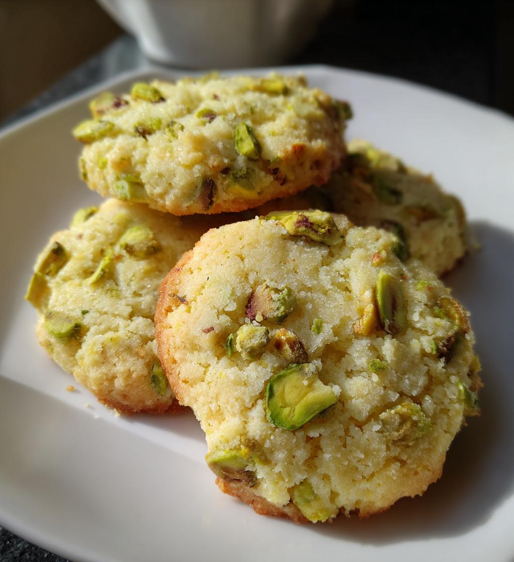 pistachio shortbread cookies
