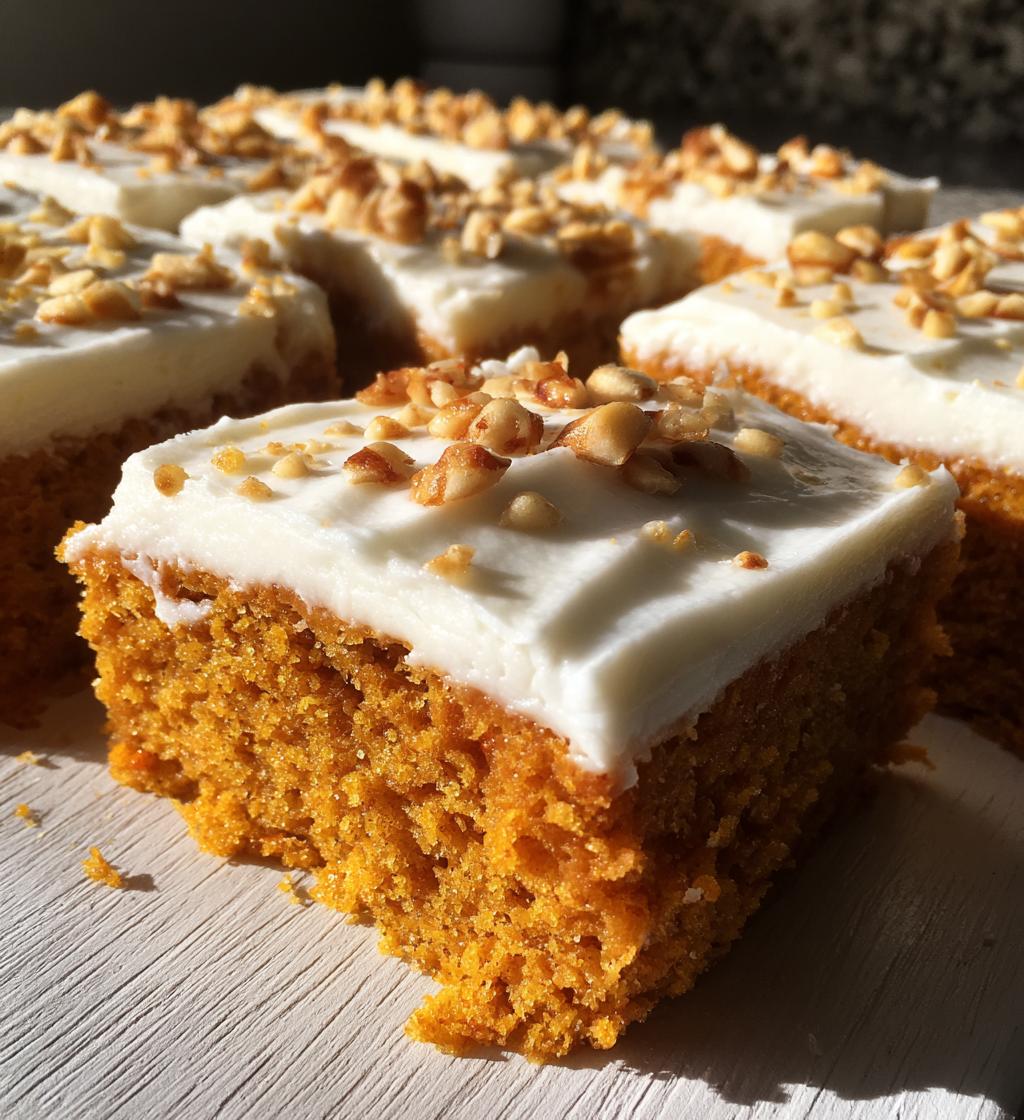 pumpkin bars with cream cheese frosting
