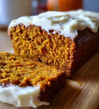 pumpkin bread with cream cheese frosting