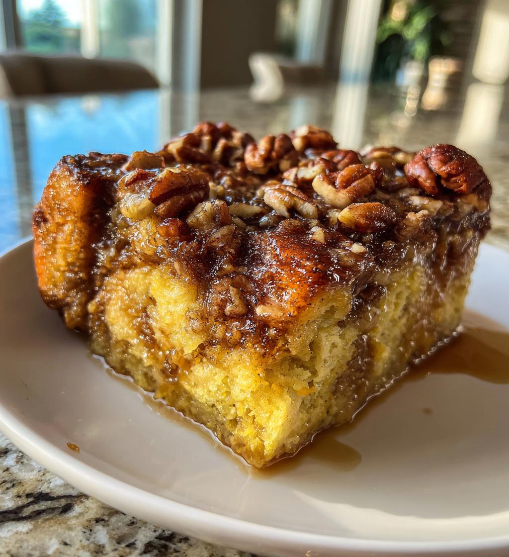 pumpkin praline bread pudding