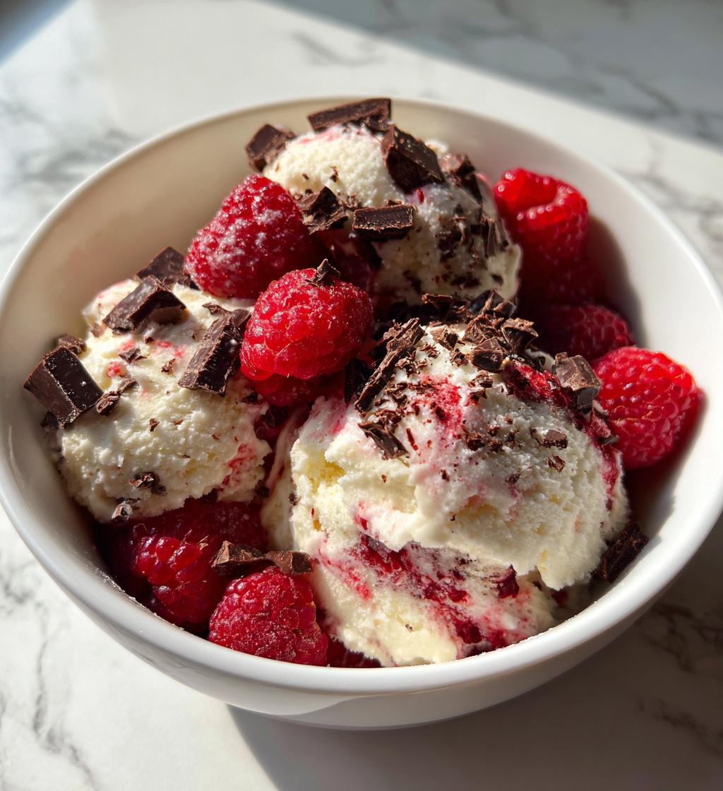 raspberry chocolate chunk ice cream