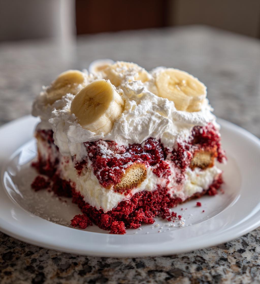 red velvet banana pudding