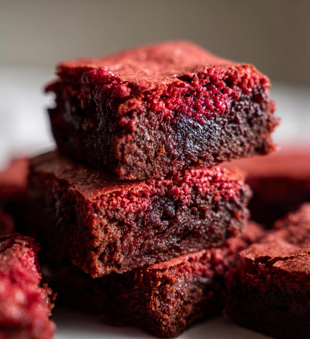 red velvet brownie bites