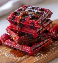 red velvet marble waffles a delightful breakfast treat