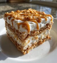 ritz cracker salted caramel icebox cake