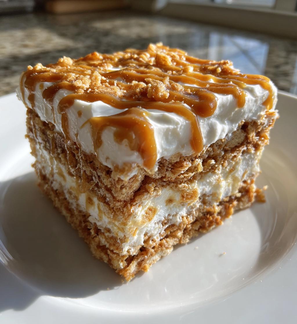 ritz cracker salted caramel icebox cake