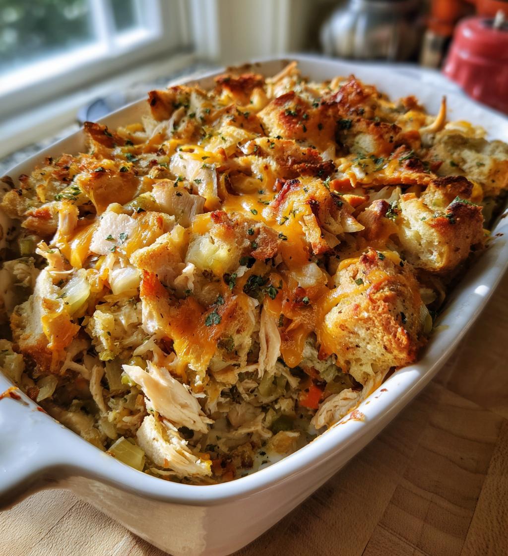 rotisserie chicken and stuffing casserole 2