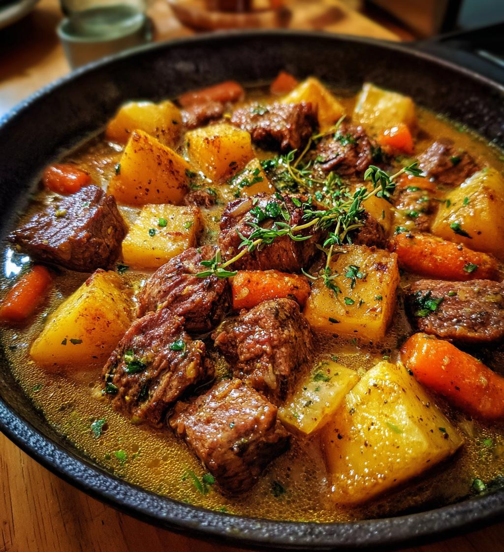 rustic campfire beef and potato