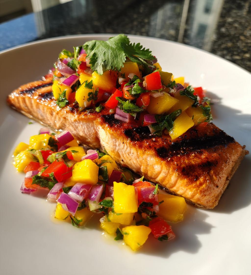 salmon with mango salsa