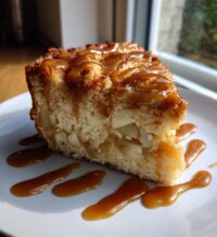 salted caramel apple sheet cake
