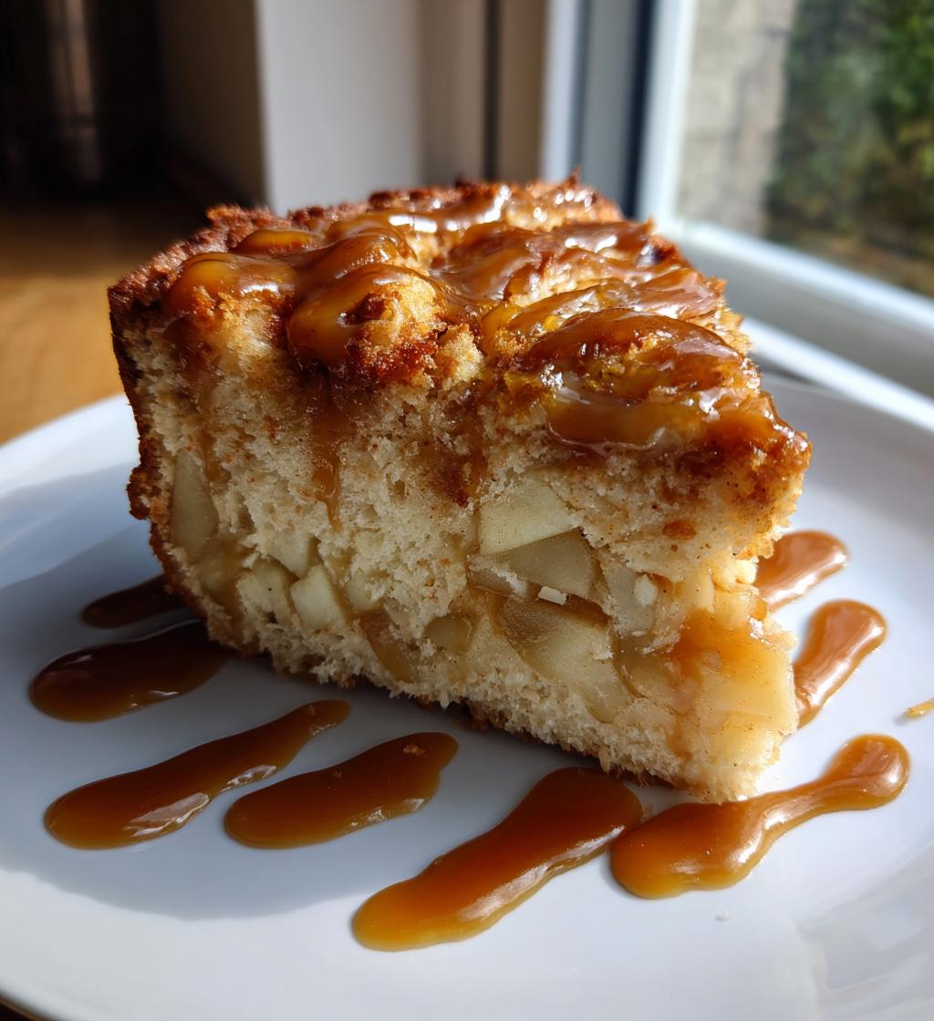 salted caramel apple sheet cake