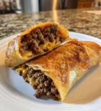 savory beef and cheese chimichanga