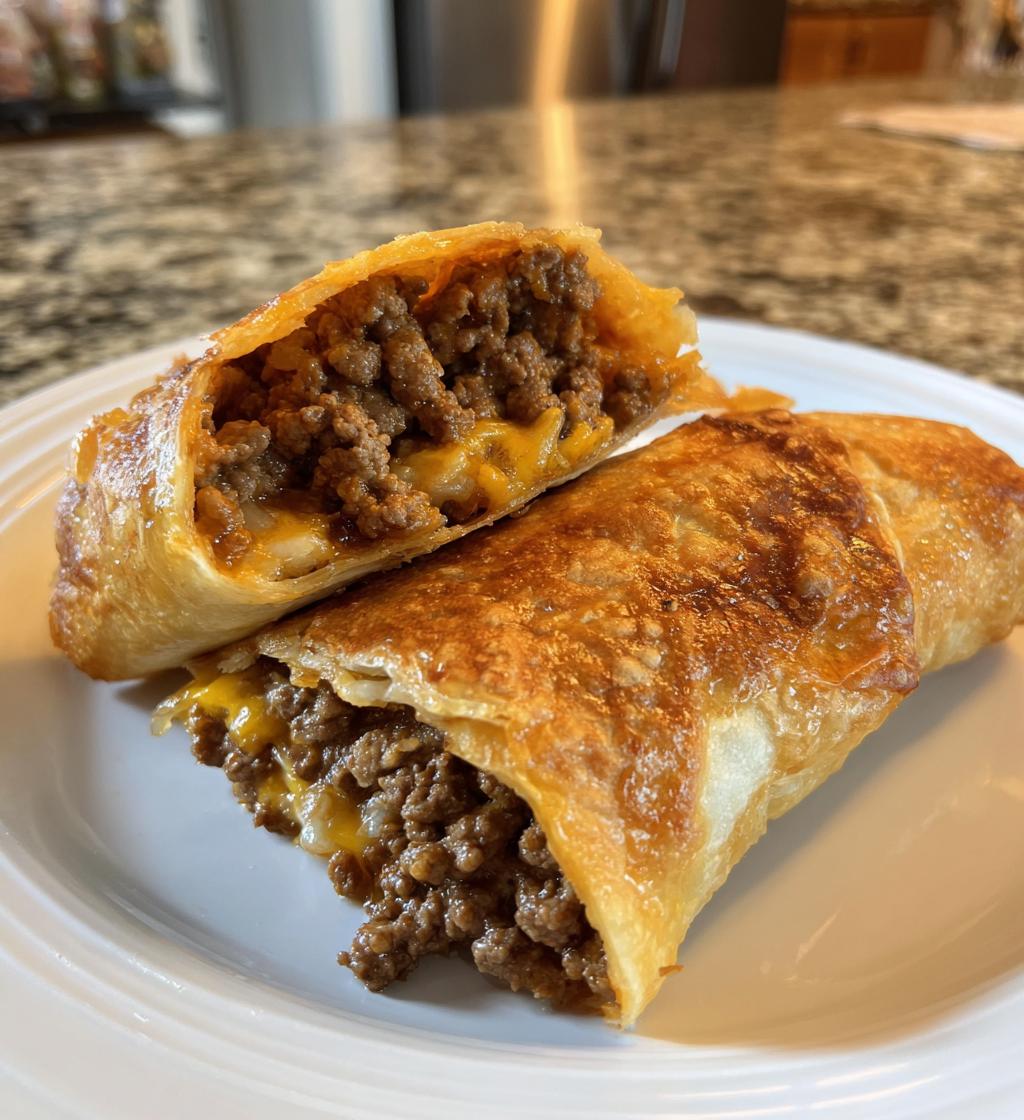 savory beef and cheese chimichanga